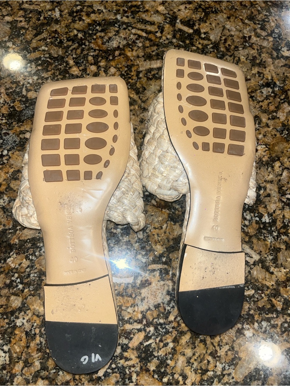 Bottega Veneta Braided Square-Toe Slide Sandals - Natural - Picture 5 of 5
